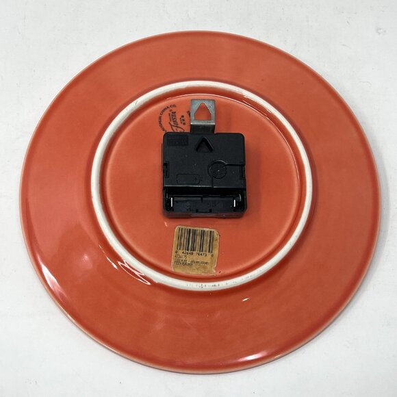 Homer Laughlin 10" Persimmon FIESTA 60th ANNIVERSARY Dinner Plate Wall Clock - Picture 2 of 7